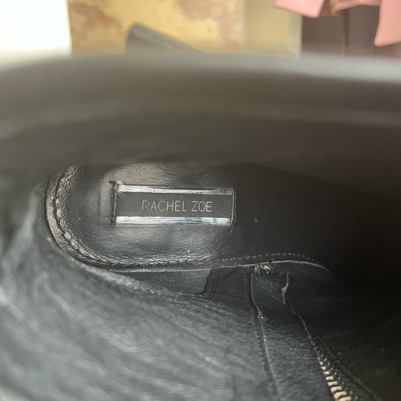 Rachel Zoe black booties. Size 8.5. Block heel with silver hardware - Picture 14 of 14